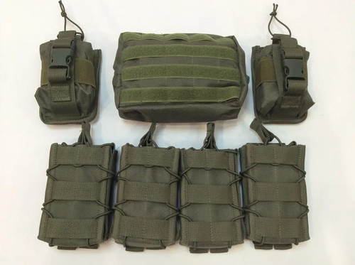 Tactical pouch set 7pcs - 7pcs, olive
